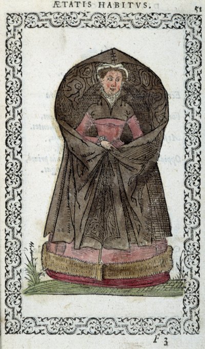 Flemish Demoiselle - i "" Habits et effigies"" av Jean Sulperius av Unknown artist