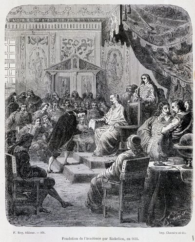 Fondation of the French Academy av Richelieu av Unknown artist