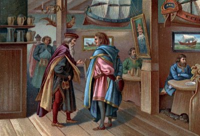 Tidigare köpcentrum: Lubecks navigatörskammare på 1600-talet av Unknown artist