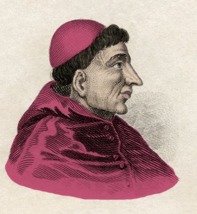 Francisco Jimenez de Cisneros (Gonzalo Jimenez de Cisneros) (1436-1517) kardinal, religiös reformator och spansk statsman. Gravyr av 1800-talet. av Unknown artist