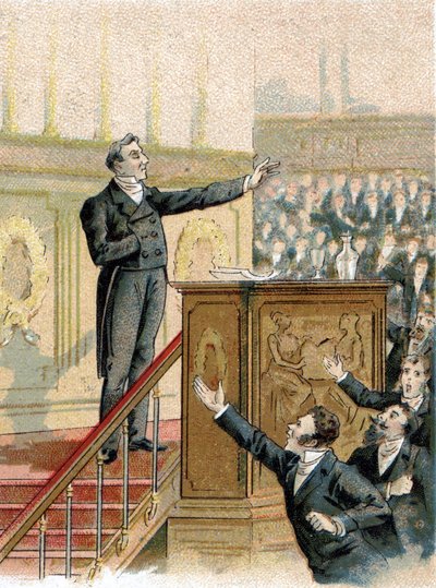 François Guizot (1789-1874), fransk historiker och politiker i deputeradekammaren 1844. av Unknown artist