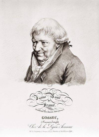 François Joseph Gossec. fransk kompositör. 1734-1829 av Unknown artist