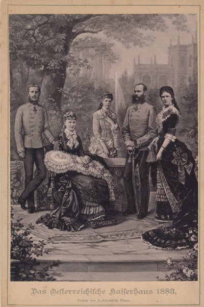 Franz Joseph I och Elisabeth av Österrike och deras kejserliga familj av Unknown artist