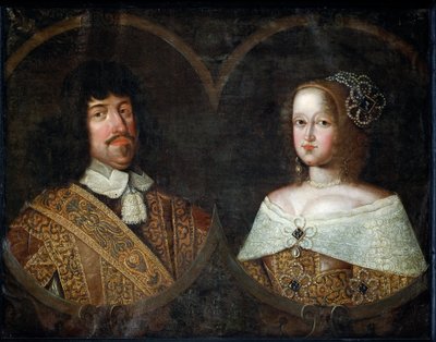 Fredrik III av Danmark och hans hustru Sofia Amalia av Brunswick-Lyneburg, ca 1643 (olja på duk) av Unknown artist
