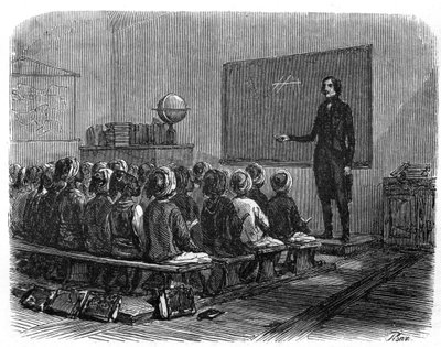 Franska skolan i Algeriet 1840. av Unknown artist
