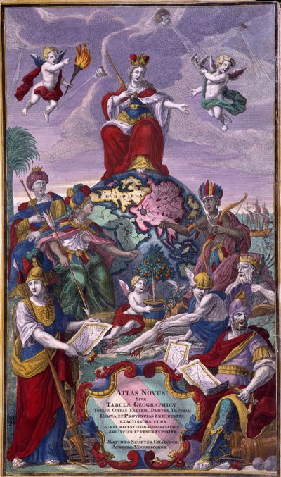 Frontispice av "Atlas Nouveau" av Seutter Georges Mattaus av Unknown artist