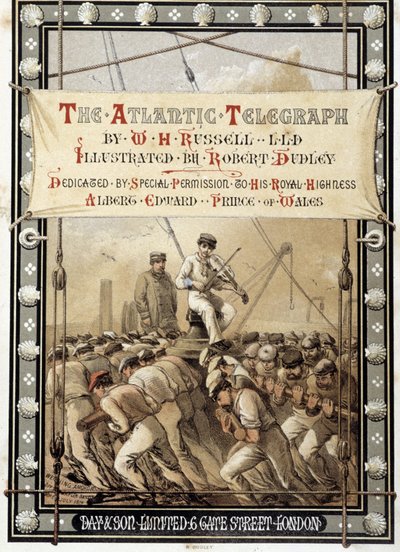 Frontispice av boken "" The Atlantic telegraph"" av W. H. Russel, ca. 1860 av Unknown artist
