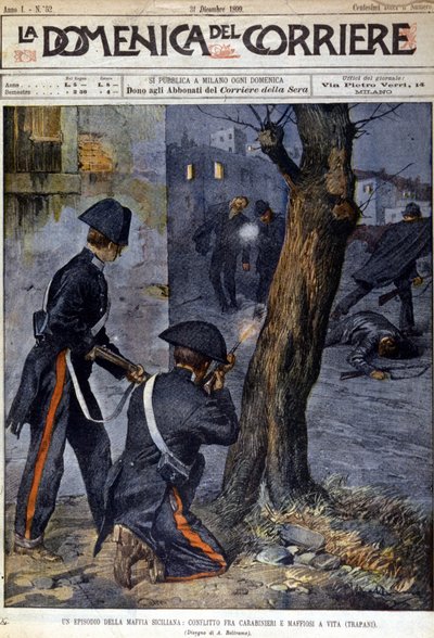 Skottlossning mellan carabinieri och maffia i regionen Trapani på Sicilien 1899 av Unknown artist