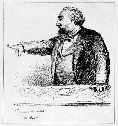Gambetta håller sitt tal om amnesti av Unknown artist