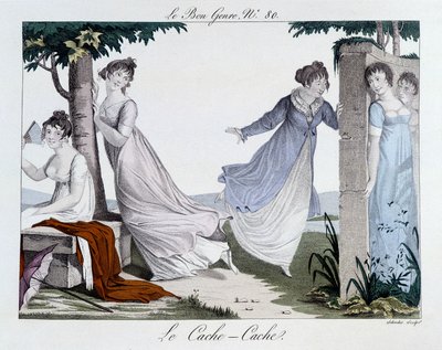 Game of hide and seek (Cache Cache) - i "" The Good Genre", n¡80, tidigt 1800-tal av Unknown artist