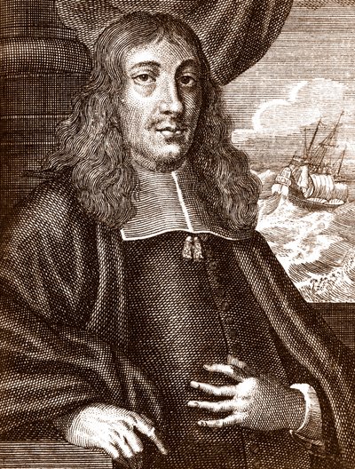 Gautier (Wouter) Schouten (1638-1704) holländsk upptäcktsresande av Unknown artist