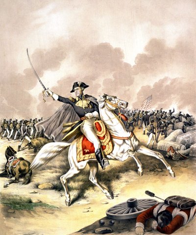 General Andrew Jackson (1767 - 1845) vid slaget vid New Orleans 1812. av Unknown artist