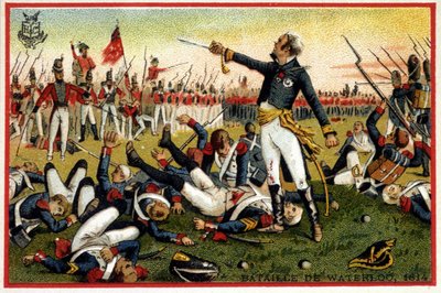 General Cambronne vid slaget vid Waterloo (1815) - chromo., sent 1800-tal av Unknown artist
