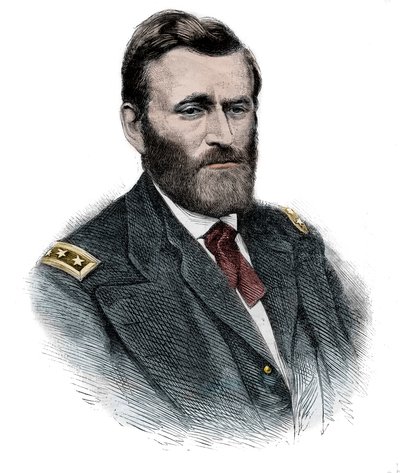 General Grant - Porträtt av Nordist General Ulysses Simpson Grant (1822-1885). av Unknown artist