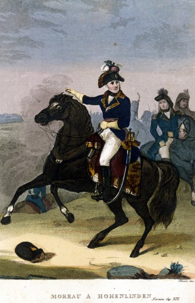 General Jean Victor (Jean-Victor) Moreau i Hohenlinden den 3 december av Unknown artist