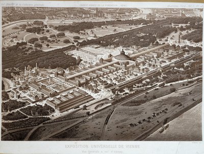 Översikt över världsutställningen 1873 i Wien. av Unknown artist