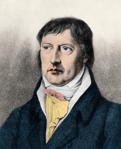 Georg Wilhelm Friedrich Hegel (1770-1831) engelsk filosof, gravyr c1825 av Unknown artist