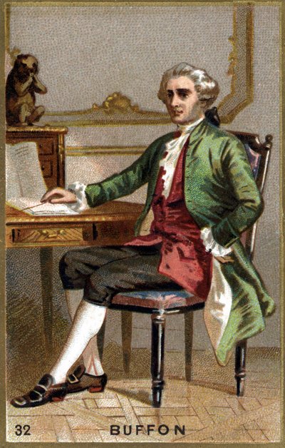 Georges Louis Leclerc, greve av Buffon (1707 - 1788). 1800-talets kromolitografi. av Unknown artist