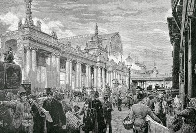 Tyska riket eller andra riket (1871-1918): Socialistisk demonstration på torget i Berlin, 25 februari av Unknown artist
