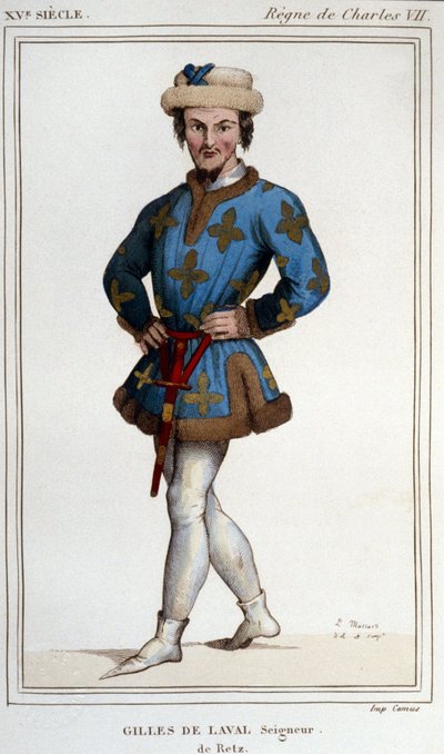 Gilles de Rais (Retz eller Rays) (1404-1440), vapenföljare av Jeanne d