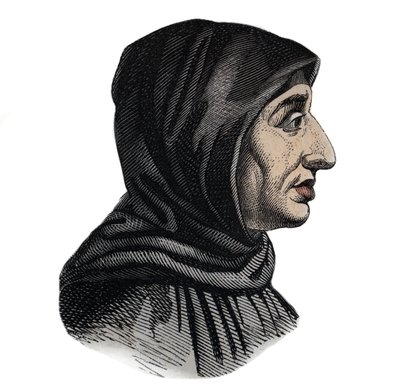 Girolamo Savonarola (1452 -1498) Italiensk dominikansk präst och ledare av Florens - Porträtt av Jerome Savonarole (Girolamo Savonarola (1452-1498), italiensk dominikansk predikant och reformator av Unknown artist