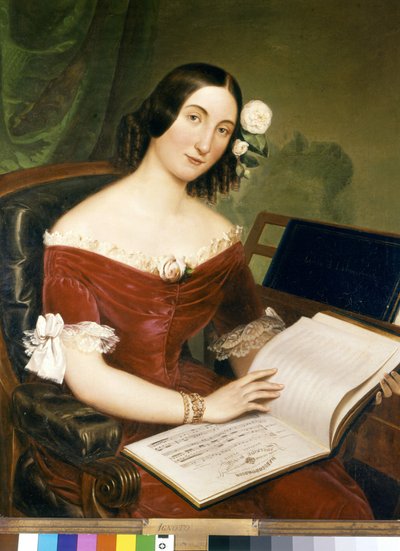 Giuseppina Strepponi (1815-1897), berömd sopran, hustru till Giuseppe Verdi. av Unknown artist