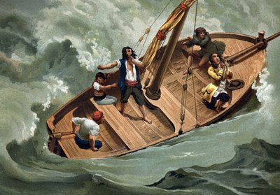 Gottfried Wilhelm von Leibniz (1646-1716), tysk filosof och båtsmän vid Adriatiska havet. Barcelona 1881 av Unknown artist