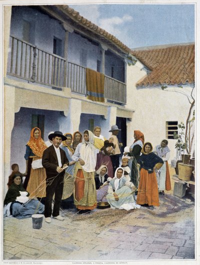 Grupp zigenare i Triana, förort till Sevilla av Unknown artist