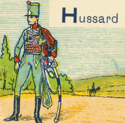 H som Hussard av Unknown artist