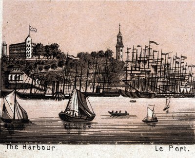 Hamburg (Hamburg), Tyskland: utsikt över hamnen (hamnen, hamnen). i "" Världen illustrerar 168 vyer"" Odaterat (slutet av 1800-talet) av Unknown artist