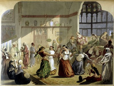 Harem - i "" Moderna Egypten", ca. 1870. av Unknown artist