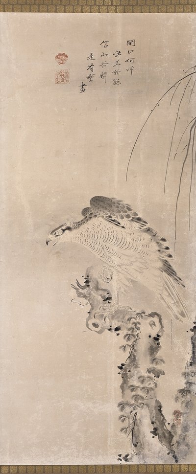 Hawks And Prey (bläck på papper) av Unknown artist