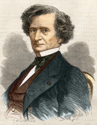 Hector Louis Berlioz fransk kompositör (1803-1869). av Unknown artist
