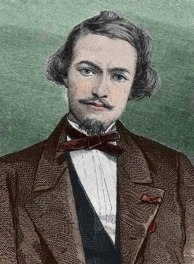 Henri Duveyrier (1840-1892), fransk upptäcktsresande - porträtt av Henri Duveyrier orientalist, fransk resenär och geograf av Unknown artist