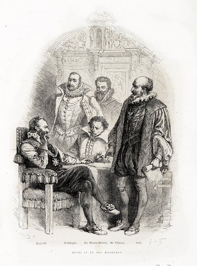 Henri IV (1553 - 1610) och hans ministrar: Theodore Agrippa d
