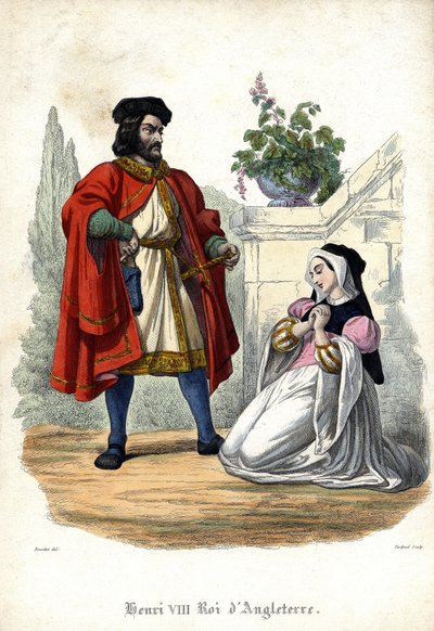 Henri VIII (1491 - 1547) och Anne de Boleyn (Anna eller Ann Bolin och Anne Bullen av Unknown artist