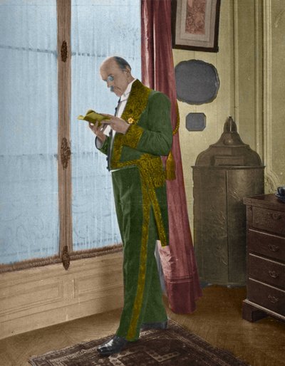 Henri de Regnier (1864-1936), fransk författare hemma innan han gick till akademin av Unknown artist