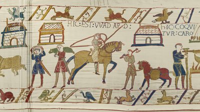 Här är Wadard, Bayeux Tapestry (ullbroderi på linne) av Unknown artist