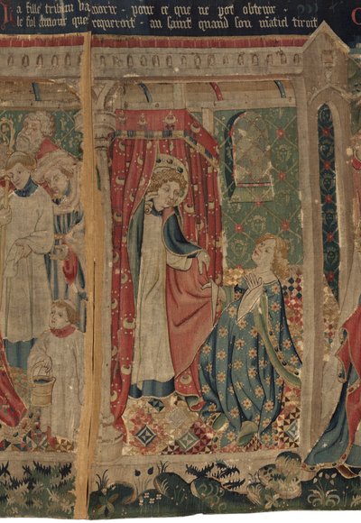 Historia om Saint Piat och Saint Eleuthère, Scen 11: Saint Éleuthères frestelser av Unknown artist
