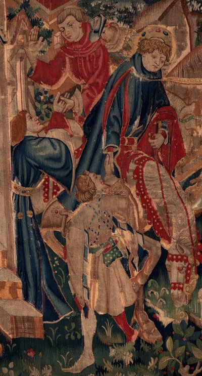 Historia om Saint Piat och Saint Eleuthère, scen 8, detaljcentrum av Unknown artist