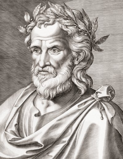 Homer. Porträtt. av Unknown artist