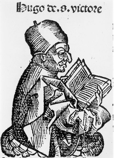 Hugh of Saint Victor, xylografi av Hartmann Schedel "" Chronicles of Nuremberg"" 1493 av Unknown artist