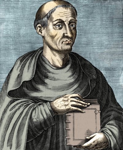 Hugues de Saint Victor. fransk teolog och filosof. 1100-talet. Gravyr från 1600-talet. av Unknown artist