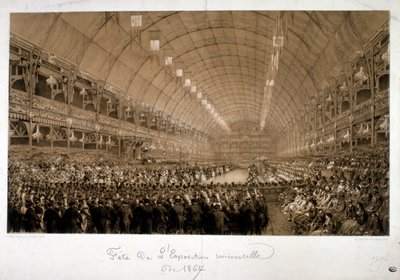 Illustration som föreställer den internationella utställningen 1867 (Exposition Universelle d