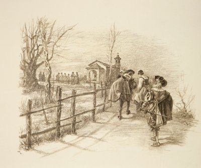 Illustration till Alessandro Manzonis roman The Troloved av Unknown artist