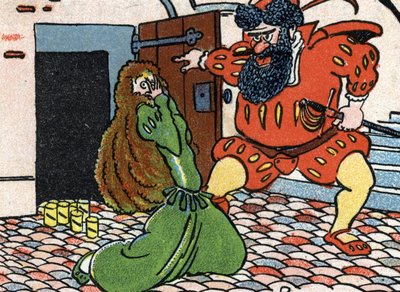 Illustration till "Bluebeard" av Unknown Artist