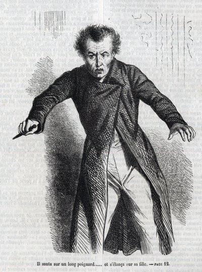 Illustration av "Vendetta", roman av Honore de Balzac (1799-1850). av Unknown artist