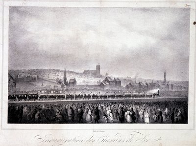 Invigning av den belgiska järnvägen i Bryssel, 5 maj av Unknown artist