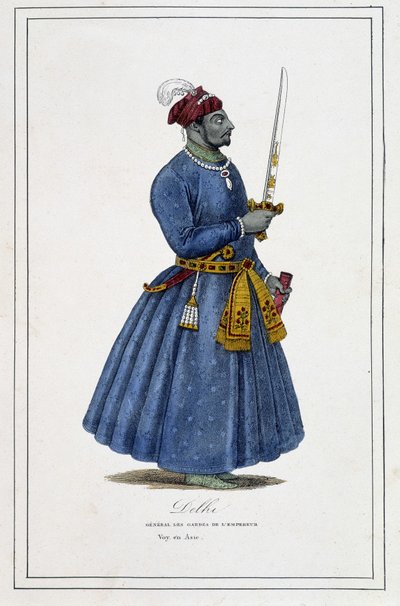 Indien: General of the Guards of the Emperor of Delhi - i "The different peoples of the earth"" av Fader Paul Jonhanneaud, Bookshop of Bons livres av Unknown artist