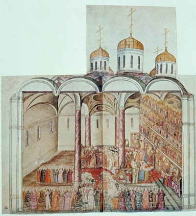 Induktion av Michael III, tsar av Ryssland (Mikhael Romanov av Unknown artist